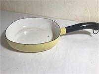 Small Yellow Enamel Skillet