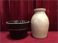 Pottery Planter & Jug Vase - Note