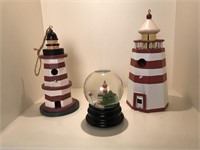 Lighthouse Birdhouses & Snow Globe