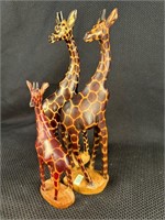 3 Handcrafted Kenyan Giraffes