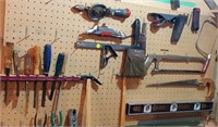 Assorted Tools, Wrenches, Files, Level, etc.