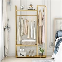 MAIKAILUN Gold Clothing Rack,Modern Industrial Clo