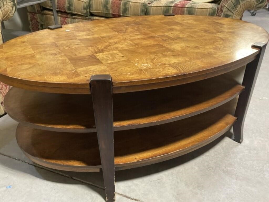 Oval Coffee Table, 52 X 32 X 19.5 "