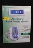 ReliOn automatic blood pressure monitor in box