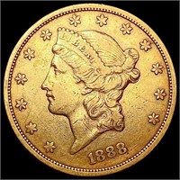 1888-S $20 Gold Double Eagle CLOSELY UNCIRCULATED