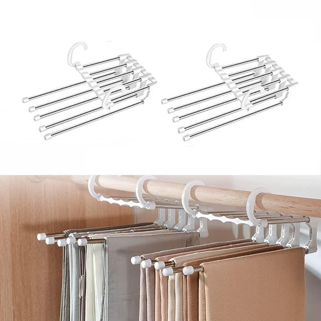 (Lot of 2) 5 in 1 ABS Foldable Hangers