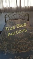 1 double bed with brass headboard