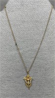 10K Gold Pendant, 1/20 12K Chain, 2.18g