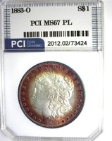 1883-O Morgan MS67 PL LISTS $4350 IN 66+PL