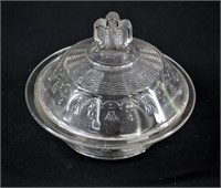 EPAG Pressed Glass Cactus Lidded Candy Dish