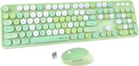 UBOTIE Wireless Keyboard Mouse Combo (Green)