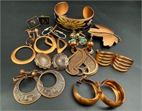 Vintage copper jewelry lot and more