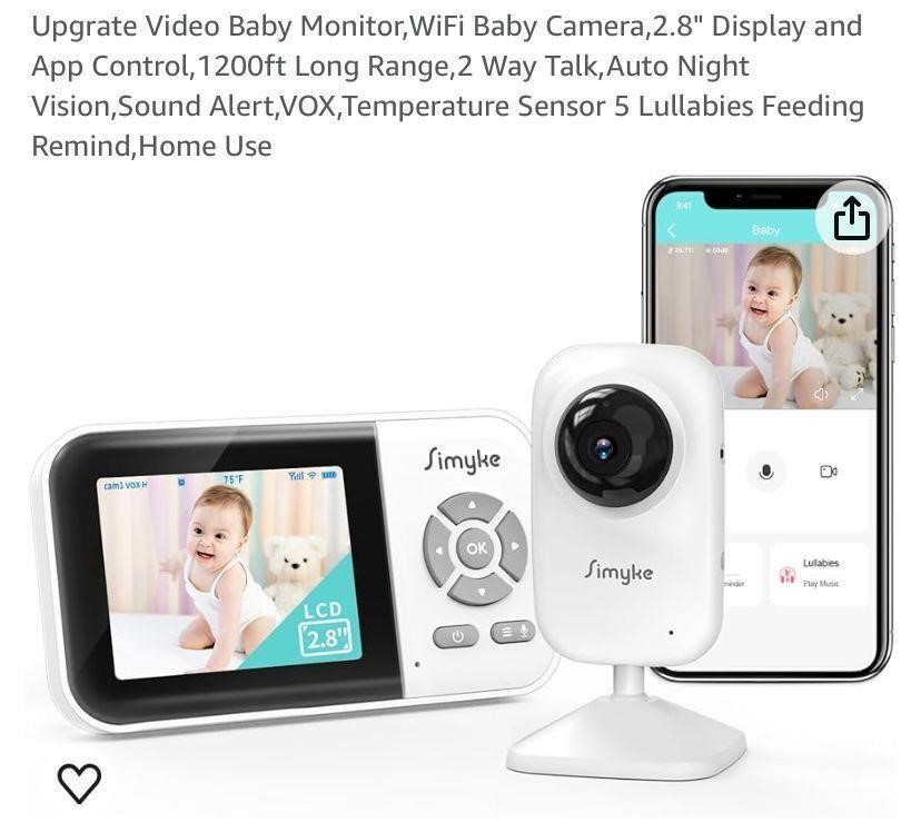 Baby Monitor, WiFi Baby Camera, 2.8" Display