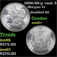 1896/89-p vam 3 Morgan $1 Grades GEM+ Unc