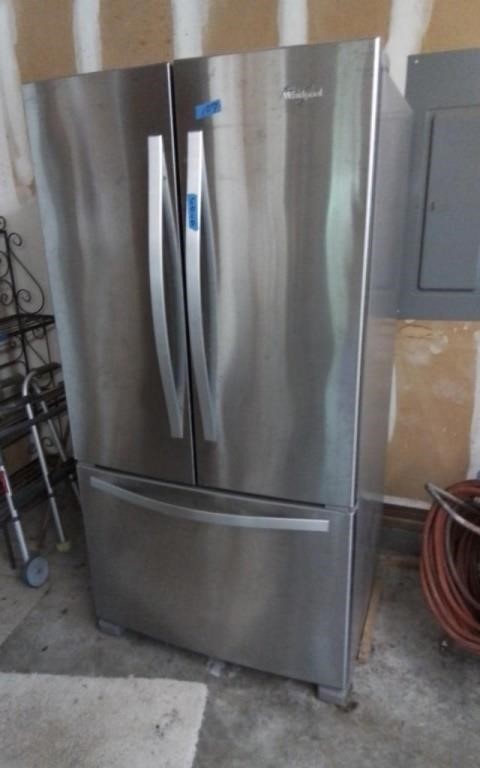 Whirlpool stainless steel 3 door refrigerator