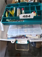 1 TIER TACKLE BOX & CONTENTS