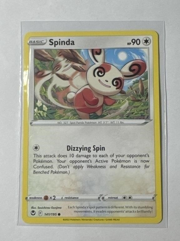 Pokémon TCG Silver Tempest Spinda 141/195!