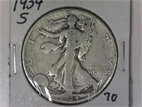 1934-S Silver Walking Liberty Half Dollar