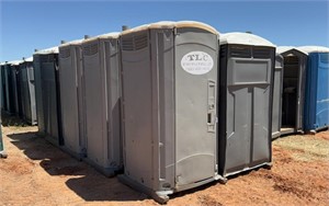 10- Gray Portable Toilets