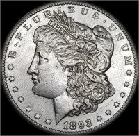 1893-CC US Morgan Silver Dollar AU Key Date