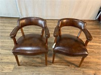 Pair St. Timothy Horseshoe Back Guest Chairs Wear