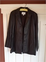 Worthington Brown Leather Jacket Size M, Lamb skin