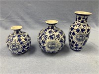 3 Hand painted ceramic jugs              (N 103)