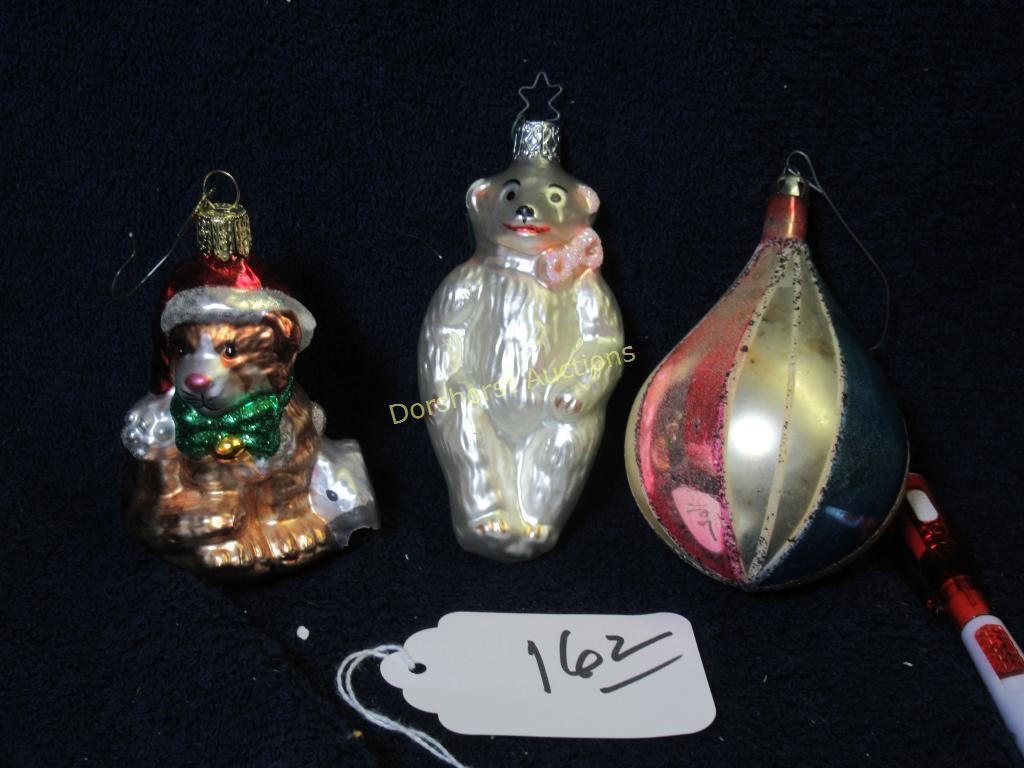 L TO R - DAMAGED OW, GERMAN & POLAND GLASS