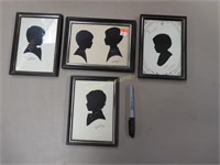 Four Framed Sillouettes