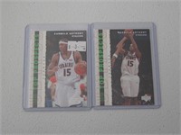 2 CARD ROOKIE LOT CARMELO ANTHONY