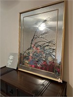 Large Vintage Floral Mirror & Small Flower Mirror