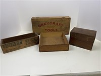 Primitive wooden boxes