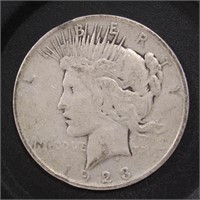 US Silver Coin 1923 Peace Silver Dollar $1, circul