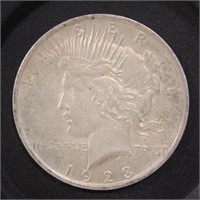 US Silver Coin 1923 Peace Silver Dollar $1, circul