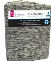 Sz King PCS Mainstays Jersey Sheet Set Gray