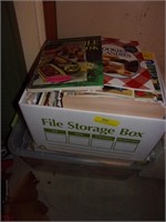 2 Boxes of Cookbooks/Music/Old Newspapers