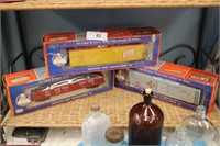 SET OF 3 VINTAGE O-SCALE RAIL ROAD CARS