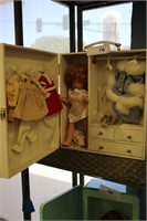 EFFANBEE DOLL WITH CLOTHES IN CHEST