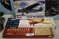 SET OF 3 VINTAGE MODEL AIRPLANES