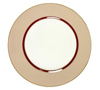 Retired Mikasa Grandeur Taupe Fine China Chop Plat