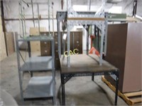 7pc Metal Tables & Shelf
