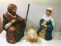 Blow Mold Nativity Scene - Jesus, Mary & Joseph