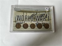 World War 1 Lincoln Wheat Penny 5 Coin Collection