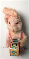 Antique Plush and Metal Rabbit