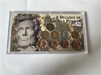 9 Decades of Lincoln Pennies Coin Collection