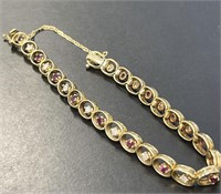 14 KT Ruby and Diamond Bracelet