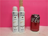 2 New Dove Original 48hr Deodorant