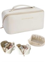 Large Capacity Cosmetic Bag in off white