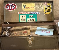 Vintage metal toolbox & more