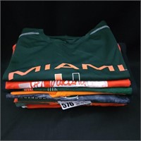 12 University of Miami Team Sports Shirts 2XL-3XL
